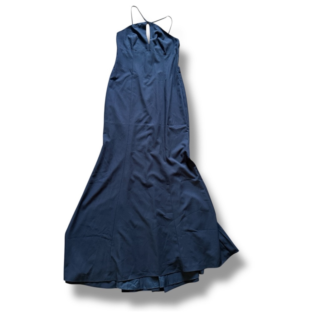 Amsale Midnight Blue Backless Dress